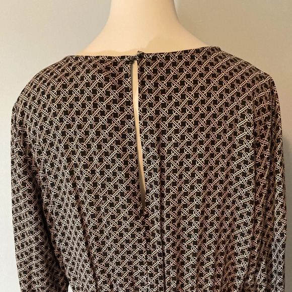 H&M Black Print Long Sleeve Dress 8 - Picture 8 of 14